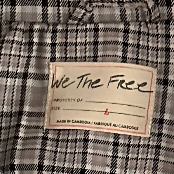 We The Free Free People Plaid Oversized Blazer Jacket Size L - Picture 2 of 8